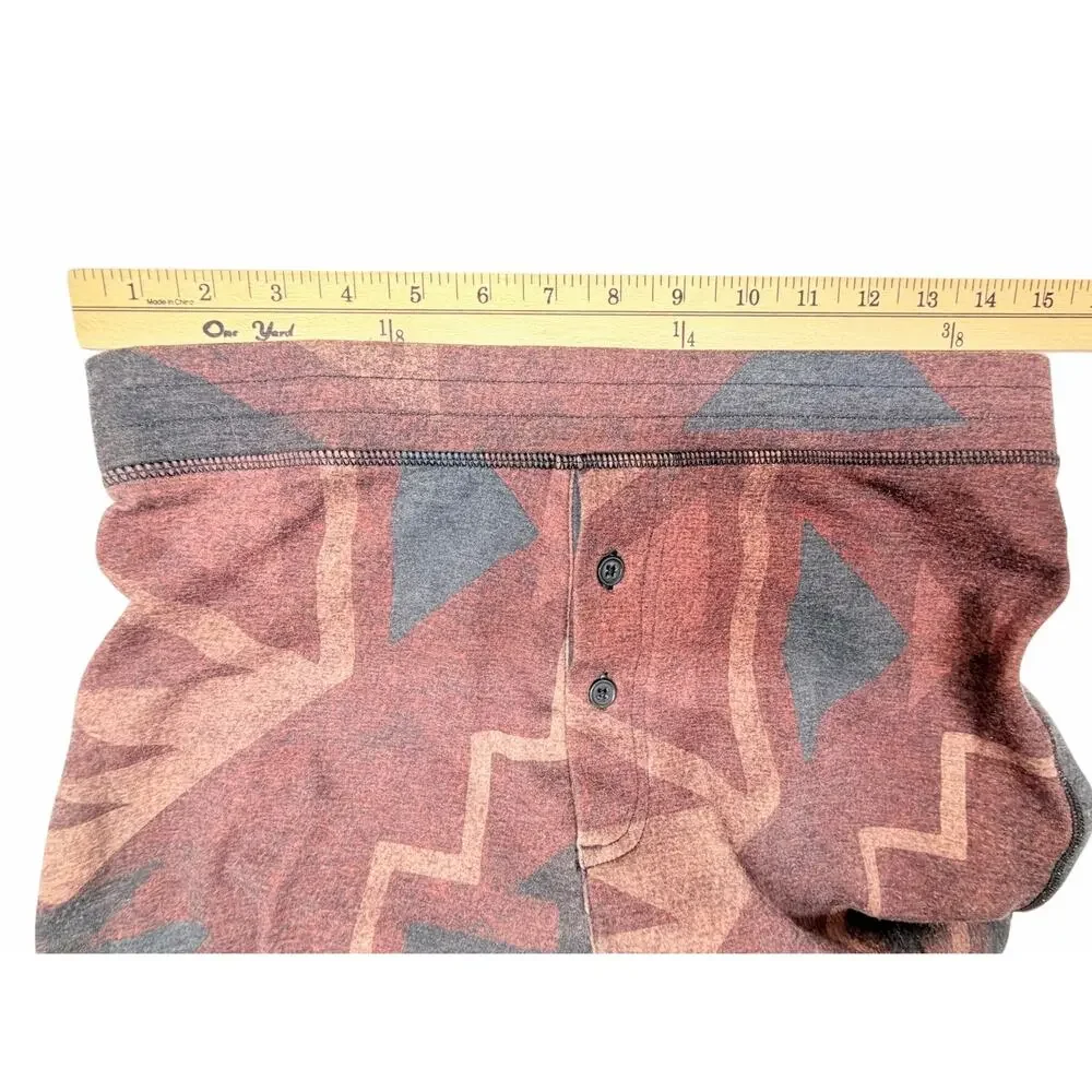 Burton Men’s M DryRide Wool Base Layer Leggings Thermal Geometric Print